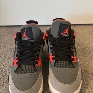 Air Jordan Gray and Red Sneakers